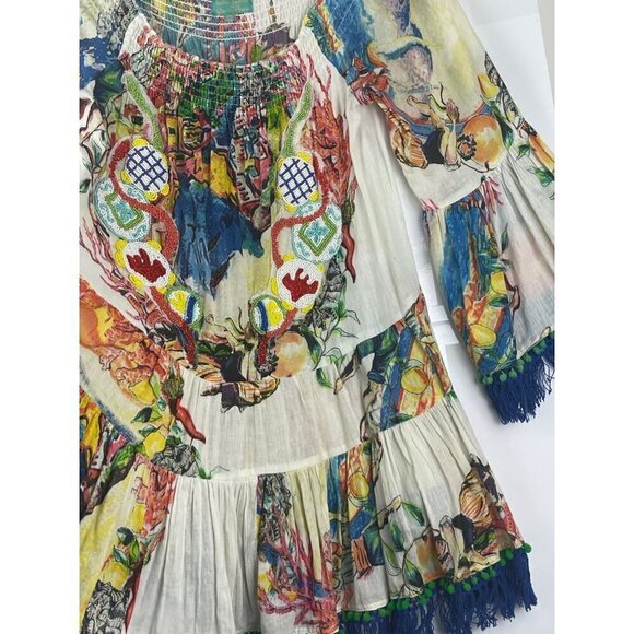 Antica Santoria women's flouncy top one size beautiful colors vacation cruise - Picture 5 of 16